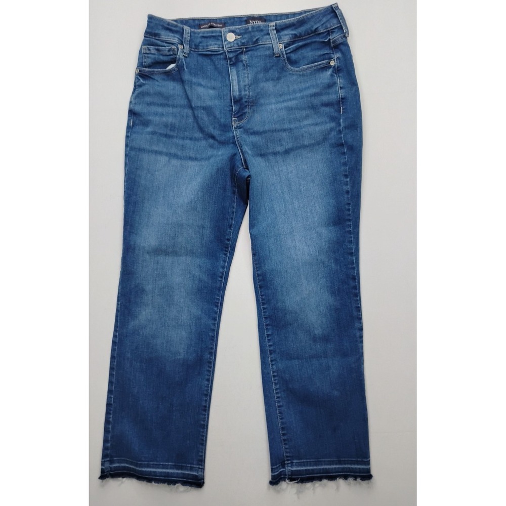 NYDJ Not Your Daughters Jeans Women's Size 10 Marilyn Straight Dark Wash Denim